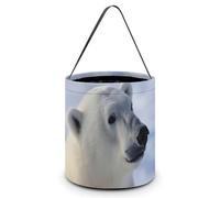 Polar Bear Halloween Tote Candy Bags Trick Or Treat Candy Bags Reusable Candy Basket With Handles Multipurpose Gifts Bag For Festival Party Gathering