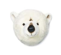 Polar Bear Head Wall Mount White