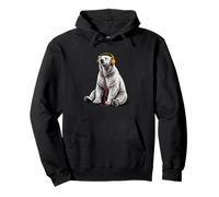 Polar Bear Headphones Music Lover Funny Arctic DJ Pullover Hoodie