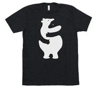 Polar Bear Hug Mens T Shirt 100% Cotton Love Hugs Hugging Hugger Best Friends Cute Animal Cub Tee Size S Black