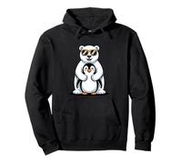Polar Bear Hugging Penguin Arctic Unexpected Friends Funny Pullover Hoodie