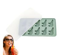 Polar Bear Ice Cube Mould - 10 Cavity Silicone Tray with Odour Proof Lid, Cute Animal Whisky Cooler, Coffee and Chocolate Mould Release