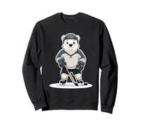 Polar Bear Ice Hockey Player Illustration Sweatshirt