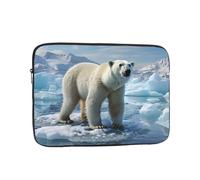 Polar Bear Ice Laptop Sleeve for Women Men, 12 Inch Waterproof Laptop Bag Lightweight Notebook Computer Cover Bag
