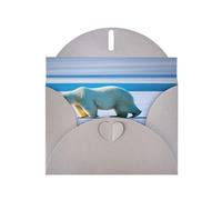Polar Bear Ice Print Greeting Cards With Envelopes,Holiday,Birthday,Wedding,And All Occasions