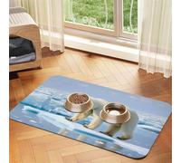 Polar Bear Ice Print Pet Absorbent Leather Tablecloth Perfect for Dogs, Cats, and Other Pets