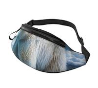 Polar Bear Ice Printed Fanny Pack for Men Women Crossbody Waist Bag Pack Bum Bag with Adjustable Strap for Hiking Running Travel Cycling