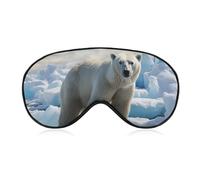 Polar Bear Ice Sleeping Mask, Light Blocking Eye Mask, Comfortable and Soft, Eye Cover with Elastic Band, Suitable for Men and Women, Suitable for Travel/Sleeping