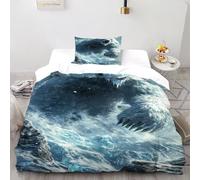 Polar Bear Ice Snow Bedding Set Theme Bedspread Animal Themes Wildlife Duvet Cover Set Microfiber Comforter Cover Suitable for Family,couple,children Pillowcase Single（135x200cm）