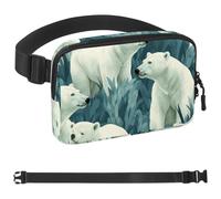 Polar Bear in the Grass-1571 Belt Bag for Men and Women Fanny Pack,Belt Bag with Adjustable Strap,Fashion Crossbody Everywhere Belt Bag for Travel Outdoors Running Hiking, Multicolor,