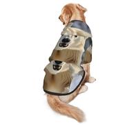 Polar Bear in The Snow Dog Hoodie for Medium and Large Dogs – Soft Polyester Pet Clothes, Suitable for All Seasons