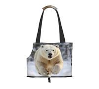 Polar Bear in The Snow Dog Purse Carrier,Pet Tote Bag, Bag for Small Dogs Cats Puppy
