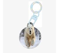 Polar Bear in The Snow Dog Tags for Pets,Round Acrylic Pet ID Tags,Perfect for Small to Large Dogs and Cats,Cute & Functional
