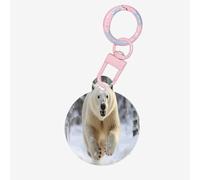 Polar Bear in The Snow Dog Tags for Pets,Round Acrylic Pet ID Tags,Perfect for Small to Large Dogs and Cats,Cute & Functional