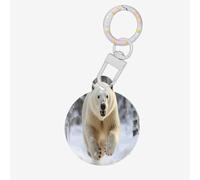 Polar Bear in The Snow Dog Tags for Pets,Round Acrylic Pet ID Tags,Perfect for Small to Large Dogs and Cats,Cute & Functional