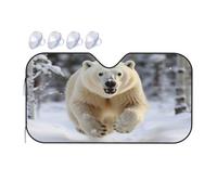 Polar Bear in The Snow Windshield Sunshade for Car,Sun Protection and Insulation, Automotive Accessories
