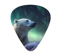 Polar bear in the snowGuitar Picks, 12-Piece Pattern Set, Three Different Thicknesses for Acoustic Electric Guitar and Other Instruments