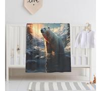 Polar Bear in Winter Baby Universal Kids Blanket Blanket 30 x 40 Inch Super Soft Baby Blanket Soft and Breathable Baby Swaddle Blanket