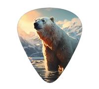 Polar bear in winter the 12-piece guitar picks include three picks: thin, medium and heavy. suitable for electric, acoustic and bass guitars of all strengths