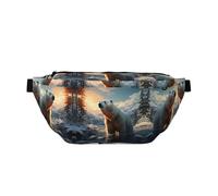 Polar bear in winter Versatile Running Waist Pack Lightweight Breathable and Adjustable for Travel Cycling and Everyday Use