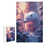 Polar Bear in Winter Wonderland Jigsaw Puzzle, 1000 PCS, Indoor Activity for The Home, A Relaxing Challenge for Adult Puzzle Enthusiasts
