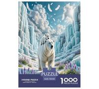 Polar Bear Jigsaw Puzzle for Adults 1000 Pieces Stunning Creativity Wildlife Challenging Games Adults Gifts 100% Recycled Cardboard 70x50cm/1000pcs