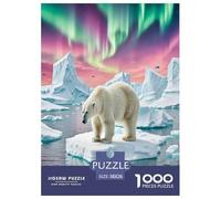 Polar Bear Jigsaw Puzzle for Adults 1000 Pieces Stunning Creativity Wildlife Challenging Games Brainteasing 100% Recycled Cardboard 38x26cm/1000pcs