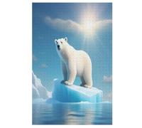 Polar Bear Jigsaw Puzzles for Kids 1000 Pieces 3d Wooden Puzzle Decompression Game for Adults Women Girl Educational Game Toys (78×53cm)