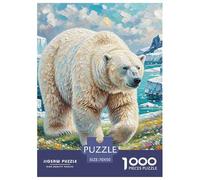 Polar Bear Jigsaw Puzzles Great Gift for Adults 1000 Piece Challenging Games Home Decoration Wild Animal Jigsaw Puzzle for Adults And Kids 70x50cm/1000pcs