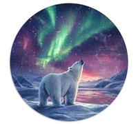Polar Bear Jigsaw Puzzles Great Gift for Adults 1000 Piece Fun Challenging Home Decoration Brainteasing Wild Animal Jigsaw Puzzle for Adults 1000pcs (67.5x67.5cm)