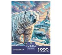 Polar Bear Jigsaw Puzzles Great Gift for Adults 1000 Piece Fun Challenging Home Decoration Brainteasing Wild Animal Jigsaw Puzzle for Adults 70x50cm/1000pcs