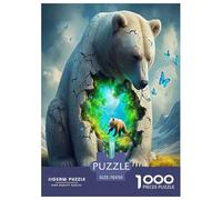 Polar Bear Jigsaw Puzzles Puzzle for Adults Kids. 1000 Piece Whimsical Challenge Toy Educational Game Home Decoration for Educational Games Gifts 70x50cm/1000pcs