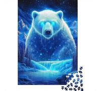 Polar Bear Jigsaw Puzzles Puzzle for Adults Kids. 1000 Piece Whimsical Challenge Toy Educational Game Home Decoration for Adults& Kids Age 14 Years Up 1000pcs (75x50cm)