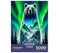 Polar Bear Jigsaw Puzzles Puzzles for Adults Kids. 1000 Piece Whimsical Challenge Toy Educational Game Home Decoration for Educational Games Gifts 38x26cm/1000pcs