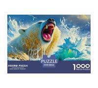 Polar Bear Jigsaw Puzzles Puzzles for Adults Kids. 1000 Piece Whimsical Challenge Toy Educational Games Home Decoration for Adults& Kids Age 14 Years Up 38x26cm/1000pcs