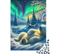 Polar Bear Jigsaw Puzzles Puzzles for Adults Kids. 1000 Pieces Impossible Challenge Toy Educational Game Home Decoration for Adults& Kids Age 14 Years Up 1000pcs (75x50cm)