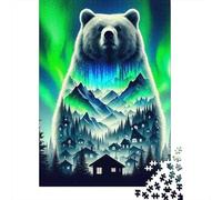 Polar Bear Jigsaw Puzzles Puzzles for Adults Kids. 1000 Pieces Impossible Challenge Toy Educational Game Home Decoration for Educational Games Gifts 1000pcs (75x50cm)