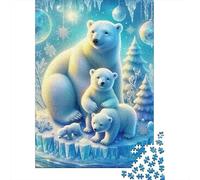 Polar Bear Jigsaw Puzzles Puzzles for Adults Kids. 1000 Pieces Whimsical Challenge Toy Educational Game Home Decoration for Adults& Kids Age 14 Years Up 1000pcs (75x50cm)