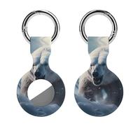 Polar Bear Keychain Holder Case Compatible with AirTag Waterproof Silicone Shell Protective Case 1PCS