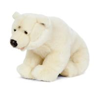 Living Nature Polar Bear Cub, Realistic Soft Cuddly Bear Toy, Naturli Eco-Friendly Plush, 45cm