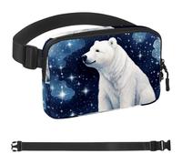 Polar Bear Lies on Cloud-1680 Unisex Style Fanny Pack: Fashion Waist Packs, Crossbody Bags Sport Slim Fashionable for Jogging Hiking Hiker Woman Man, Multicolor, 1.5x9.0x5.9in/4x23x15cm