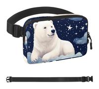 Polar Bear Lies on Clouds-1679 Belt Bag for Men and Women Fanny Pack,Belt Bag with Adjustable Strap,Fashion Crossbody Everywhere Belt Bag for Travel Outdoors Running Hiking, Multicolor,