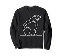 Polar Bear Line Art Arctic Animal Drawing Design Sweatshirt