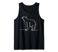 Polar Bear Line Art Arctic Wildlife Nature Illustration Tank Top