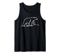 Polar Bear Line Art Nature Lover Tank Top