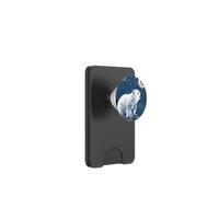 Polar Bear Moon and Polaris Star Design PopSockets PopWallet for MagSafe
