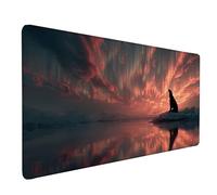 Polar Bear Mouse Pad Large 1200x600x3 mm, Red Gaming Mouse Pad Waterproof Desk Mat with 3MM Stitched Edges, Non-Slip Rubber Base Mousepad Computer Accessories for Gaming, Office, Gifts -lsy2603OH