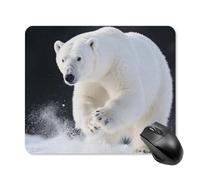 Polar Bear Mouse Pad Square Laptop Mouse Mat Cute Computer Mousepad Keyboard Pad Non-Slip Desk Pads for Gaming Office Work Home 25 * 30cm