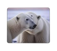 Polar Bear Mouse Pad Waterproof Gaming Mousepad for Office Computer Mousepads for Desk Pad with Non-Slip Rubber Base Washable Cloth Mouse Mat 8.3 x 10.3 in