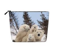 Polar Bear Multi Functional Single-Layer Linen Makeup Bag - Fashionable and Practical Cosmetic Storage Bag